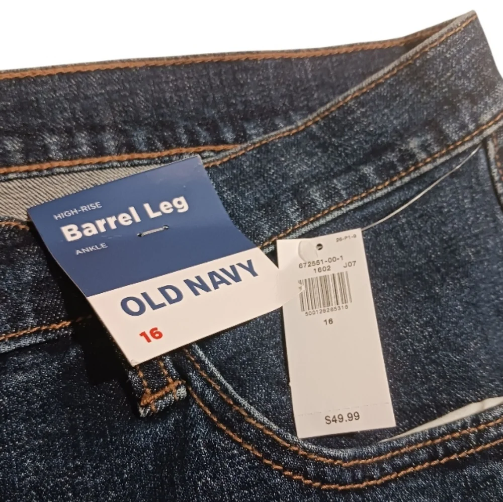 Barrel Ankle Jeans High Rise Old Navy - Picture 7 of 10